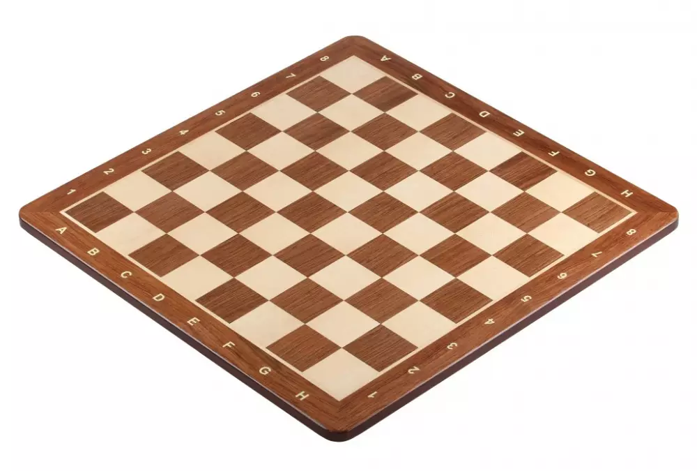 Tablero de ajedrez no 5 (con descripción) paduk/arce (marquetería) - esquinas redondas