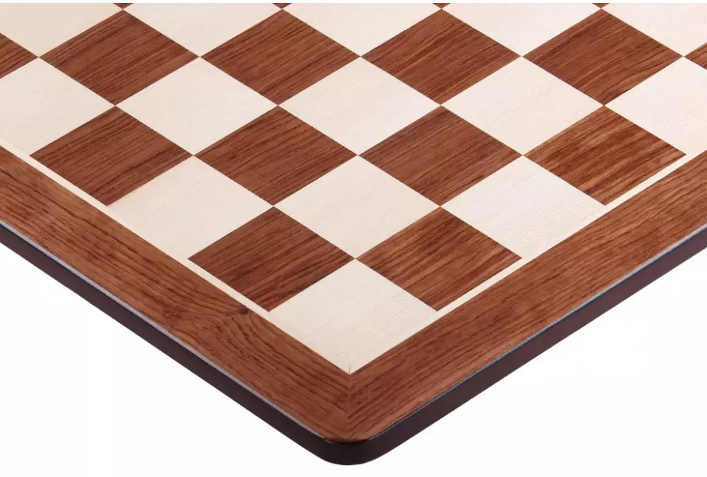 Tablero de ajedrez no 5+ (sin descripción) paduk/arce (marquetería) - esquinas redondas