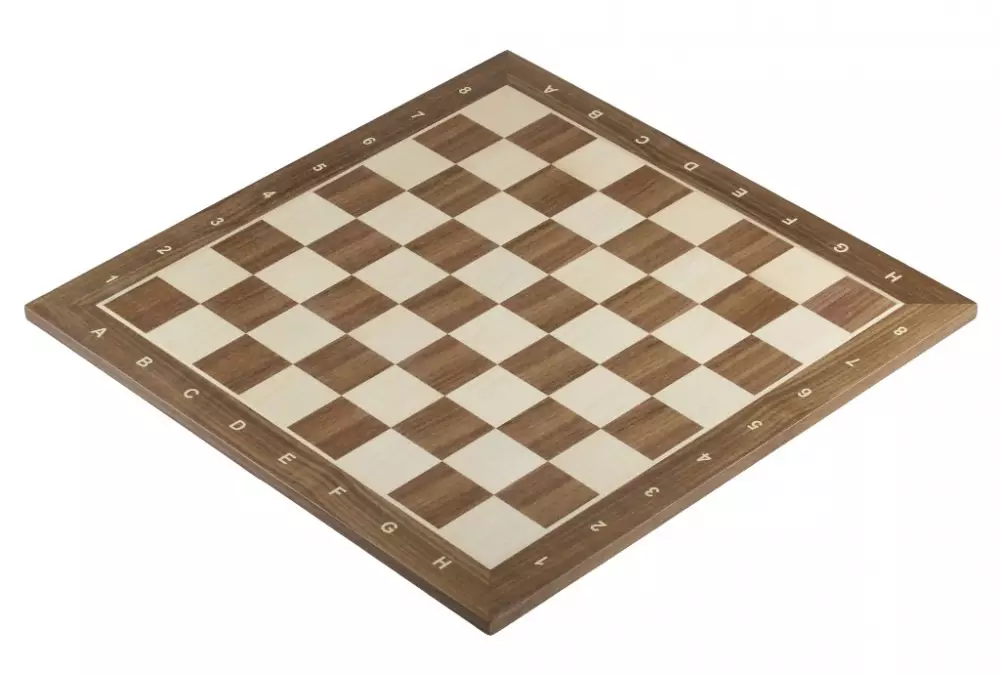 Tablero de ajedrez no 5+ (con descripción) nogal/arce (marquetería)