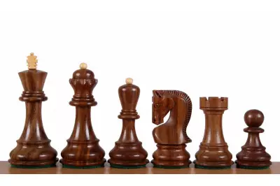 Zagreb Figuras de Ajedrez Acacia de la India/Espino cerval Figuras de madera tallada de 4 pulgadas