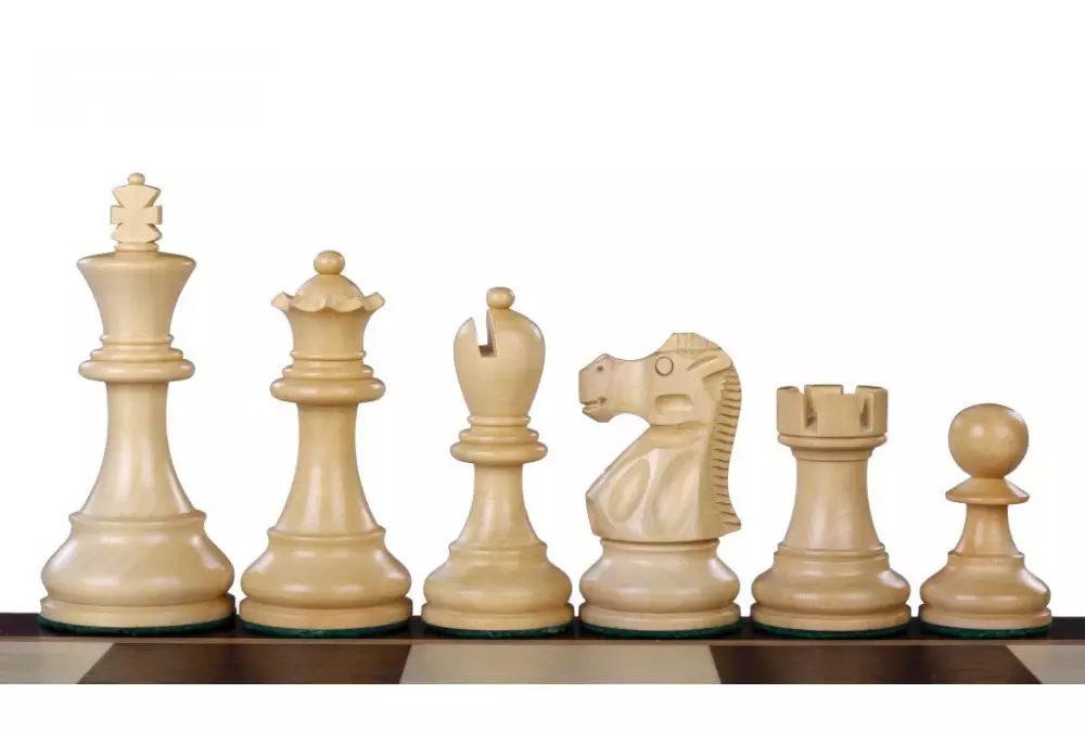 Figuras de ajedrez Reykjavik Acacia/Madera de haya 3,5 pulgadas