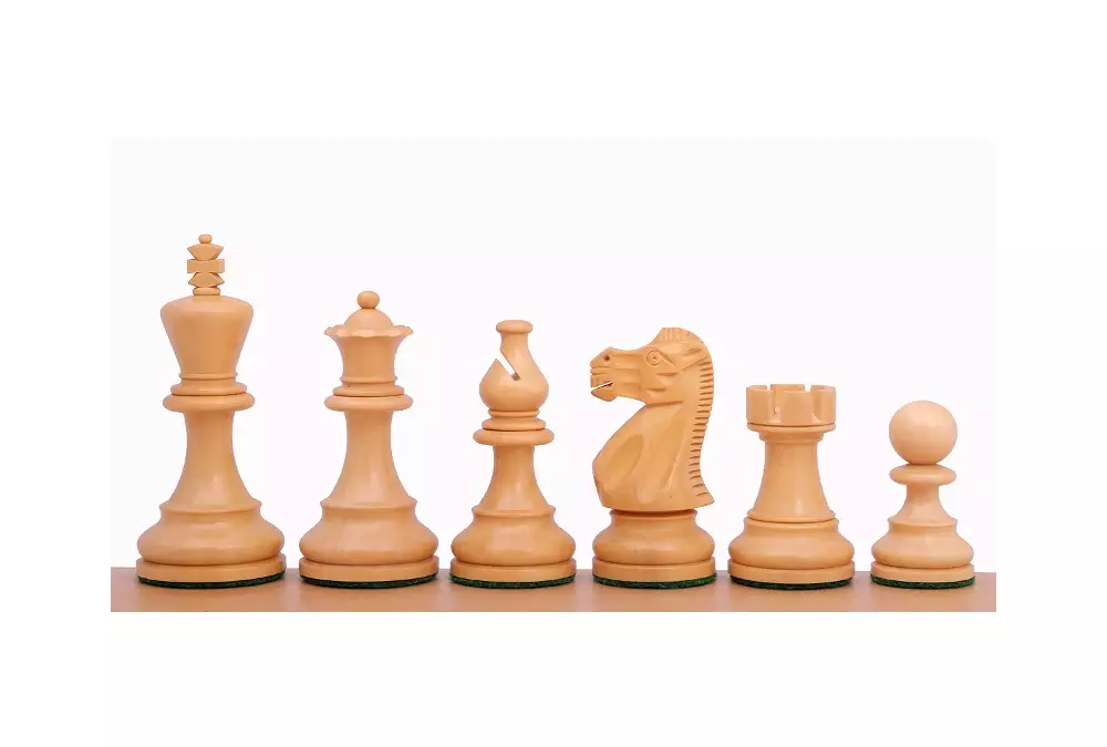 American Classic Figuras de ajedrez de madera tallada de 3,5 pulgadas