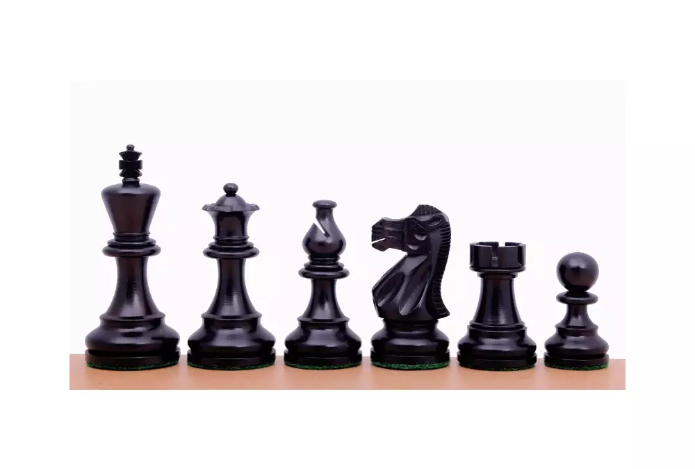 American Classic Figuras de ajedrez de madera tallada de 3,75 pulgadas