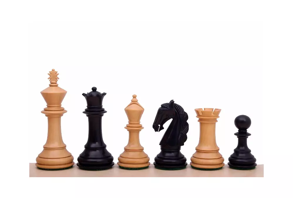 Figuras de ajedrez colombianas de madera tallada de 3,5 pulgadas