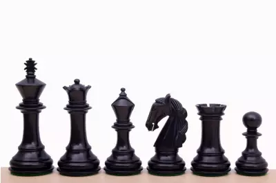 Figuras de ajedrez colombianas de madera tallada de 3,5 pulgadas