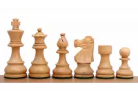 Figuras de ajedrez francés Acacia india/Espino cerval 3,75 pulgadas