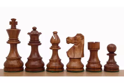 Figuras de ajedrez de acacia francesa/espino cerval 3 pulgadas