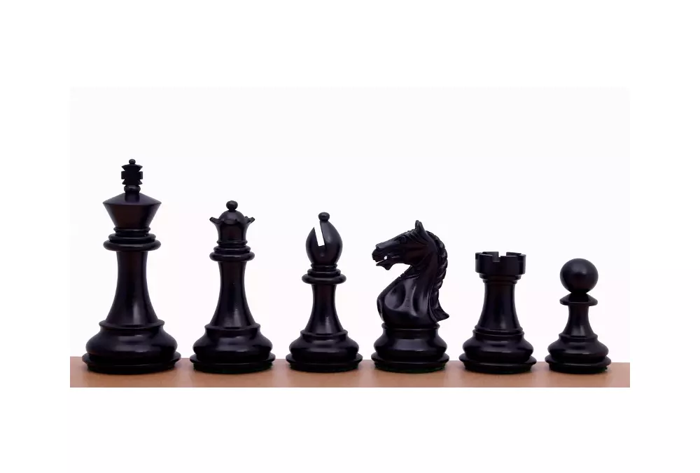 Supreme Figuras de ajedrez de madera tallada de 3,5 pulgadas