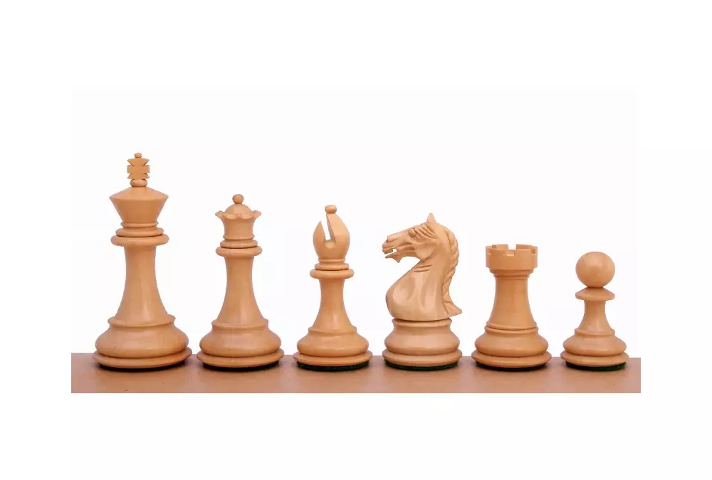 Supreme Figuras de ajedrez de madera tallada de 3,5 pulgadas