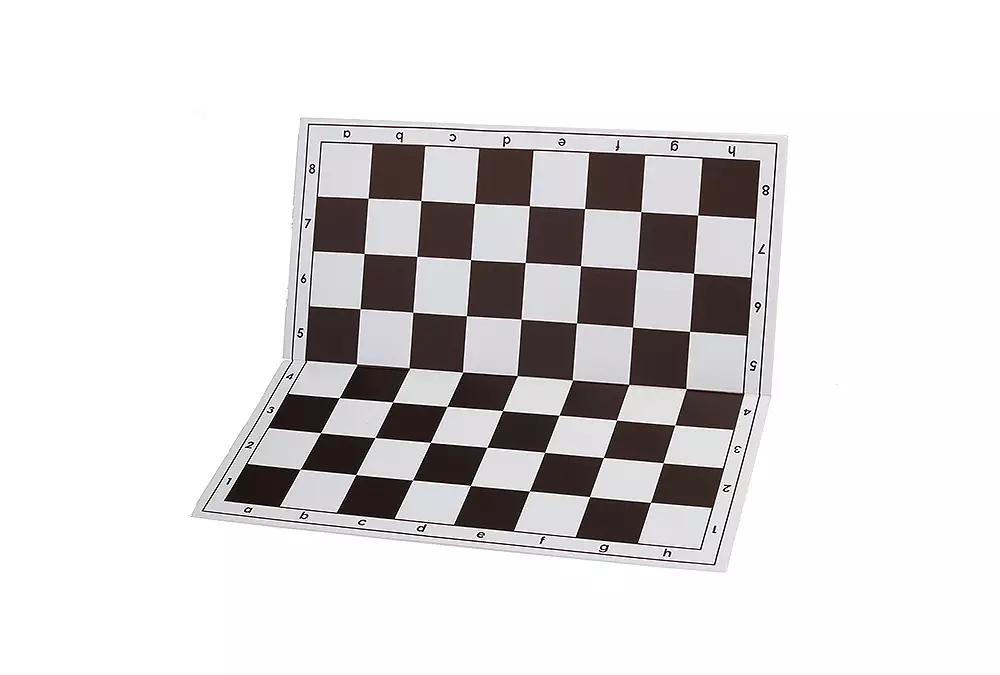 Tablero de ajedrez plegable de plástico n.o 6, blanco y negro