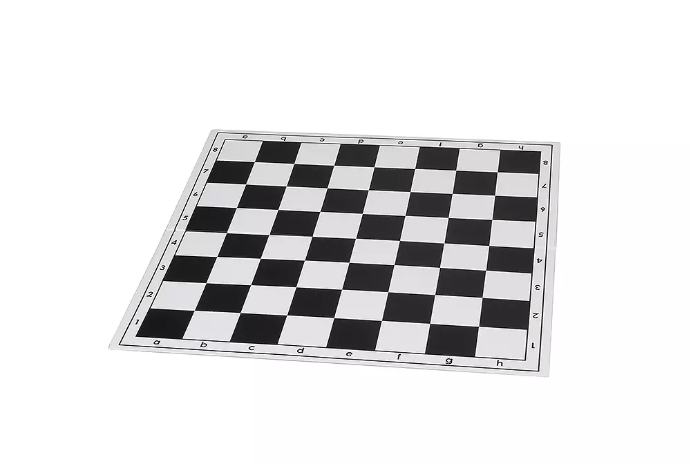 Tablero de ajedrez plegable de plástico n.o 6, blanco y negro