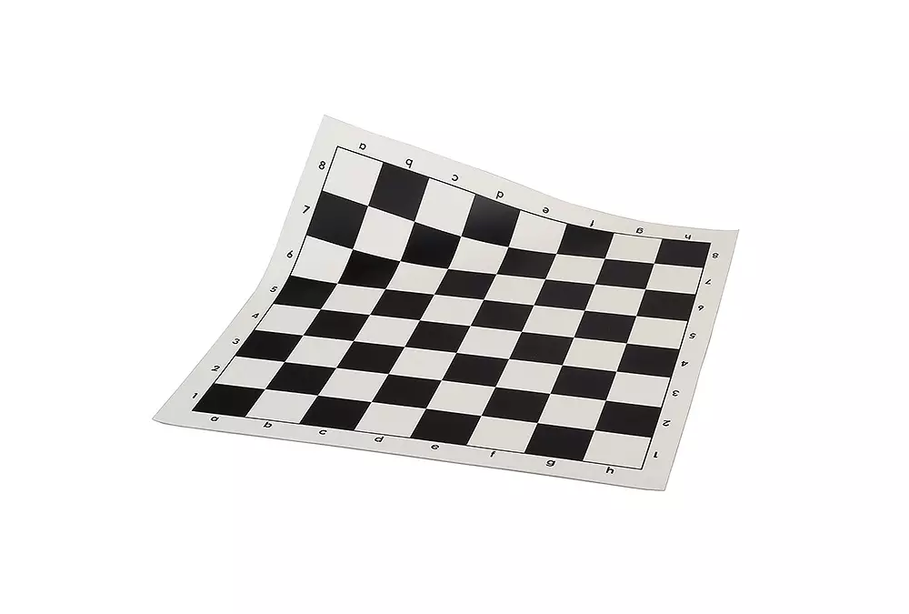 Tablero de ajedrez enrollable de vinilo no 6, blanco y negro