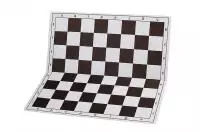 Tablero de ajedrez plegable de plástico 4+, blanco y negro