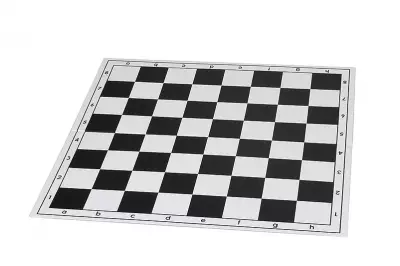 Tablero de ajedrez plegable de plástico 4+, blanco y negro