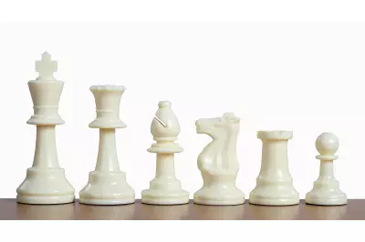Figuras de ajedrez Staunton no 6, blanco/negro (rey 96 mm)
