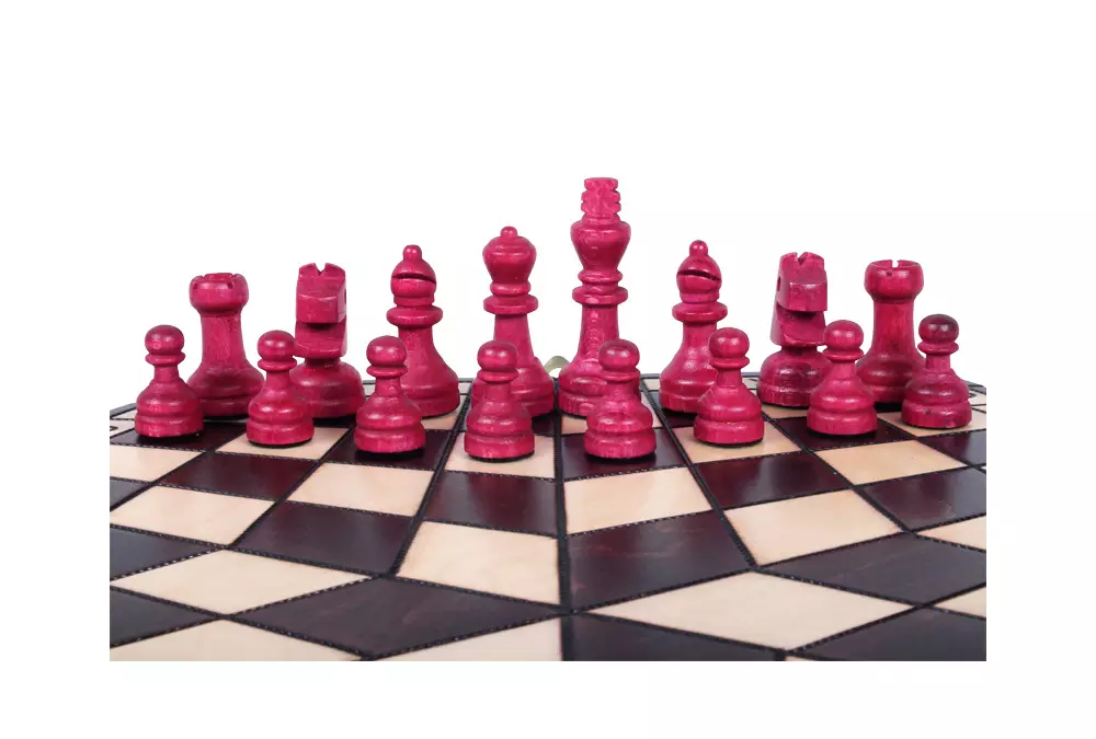Juego de ajedrez para tres jugadores - mediano (40x35cm)