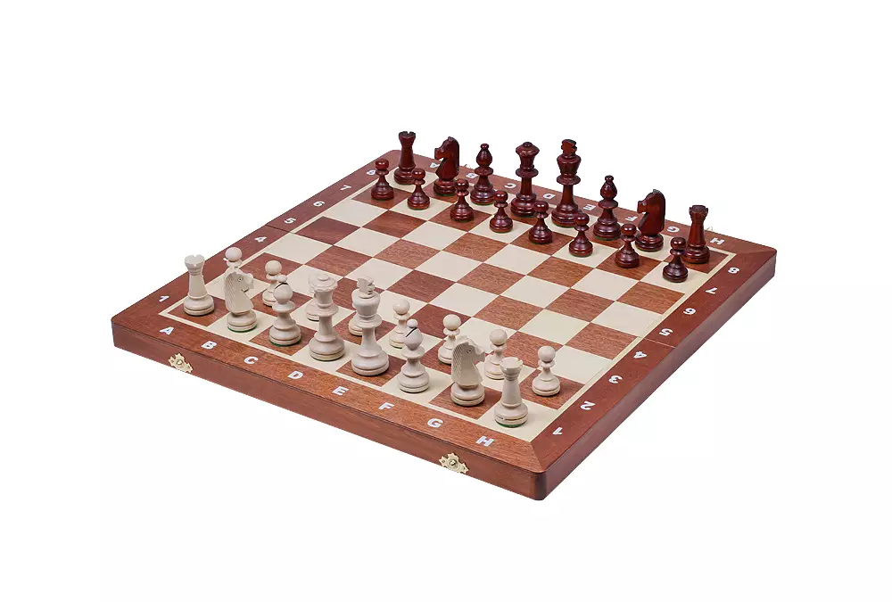 Juego de ajedrez de torneo no 6 con incrustaciones (53x53cm)