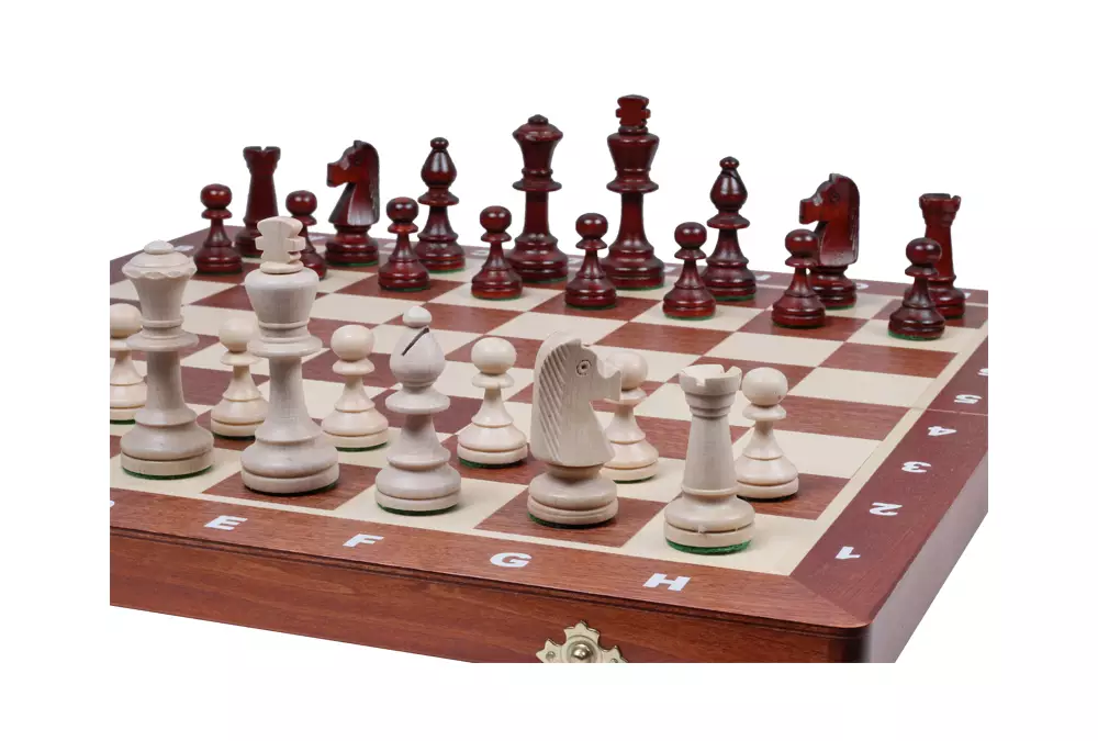Juego de ajedrez de torneo no 5 (49x49cm) New Line, marquetería