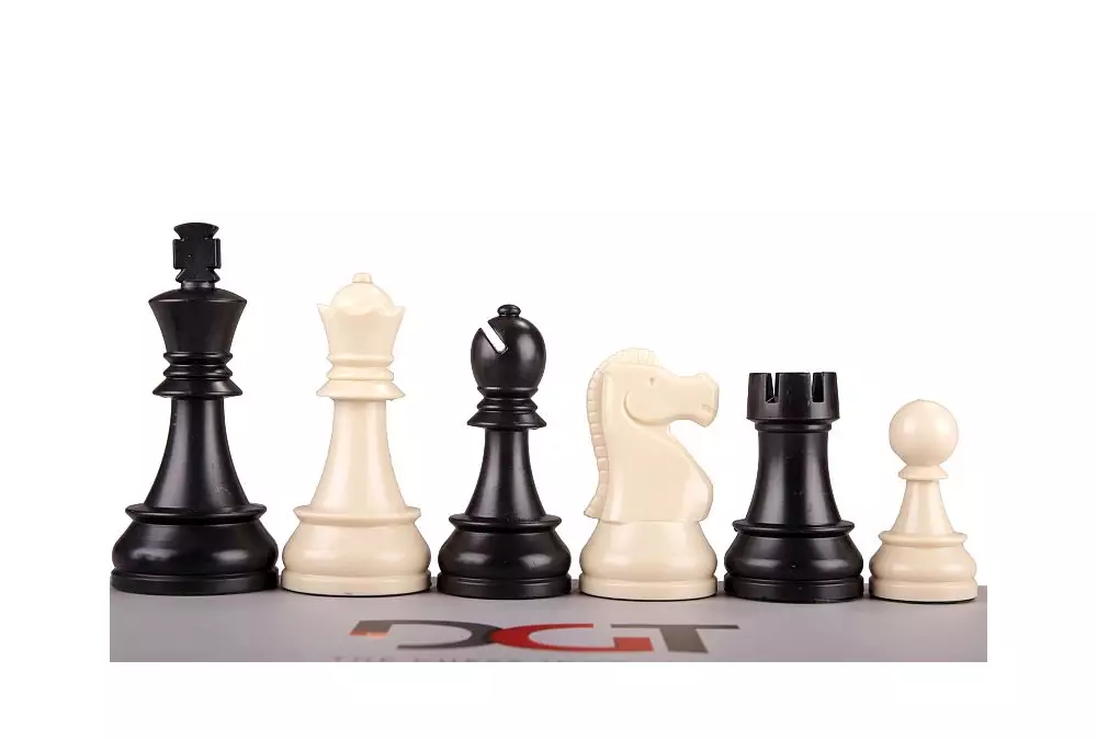 Hetmans adicionales para figuras de ajedrez de plástico DGT (altura del rey 95 mm), ponderados