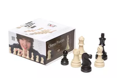 Figuras de ajedrez de plástico DGT, ponderadas, altura del rey 95 mm, caja
