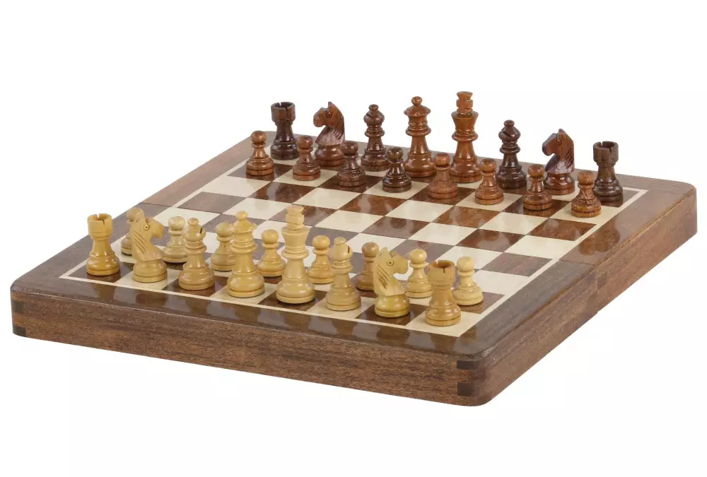 Tablero de ajedrez MAGNETICO con incrustaciones 25 cm