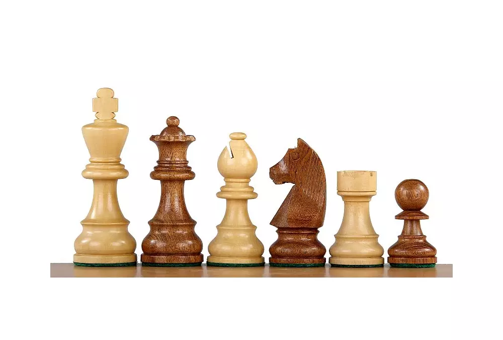 Juego de ajedrez de torneo no 6 - tablero de 58 mm + figuras de caballero alemán de 3,75
