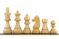 Caballero alemán Figuras de ajedrez acacia india / madera de haya 3.75 pulgadas con hetmans adicionales