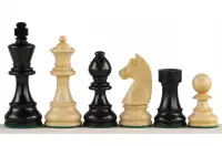 Figuras de ajedrez alemanas (intemporales) de madera tallada de 3 pulgadas