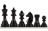 Figuras de ajedrez alemanas (intemporales) de madera tallada de 3,75 pulgadas