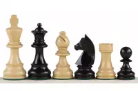 Figuras de ajedrez alemanas (Timeless) de 3,5 pulgadas con hetmans adicionales