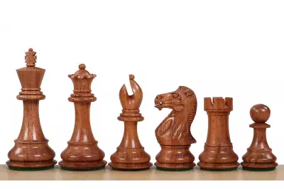 Figuras de ajedrez Stallion de acacia y haya de 3,5 pulgadas