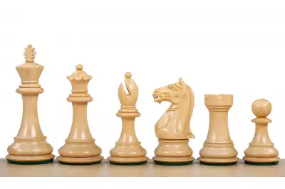 Figuras de ajedrez Suprema acacia india/ boj 3,75 pulgadas