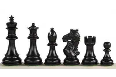 Figuras de ajedrez de ébano de King's Bridal 3.75