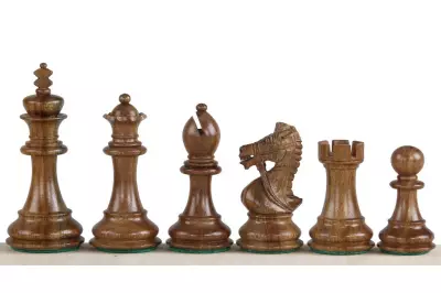 Figuras de ajedrez de madera de haya/acacia de King's Bridal 3,5 pulgadas
