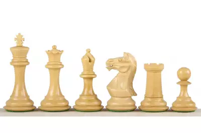 Figuras de ajedrez Potish Head de ébano de 3,75 pulgadas
