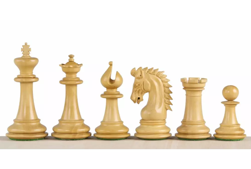 Figuras de ajedrez de ébano Sheikh 3.75 pulgadas