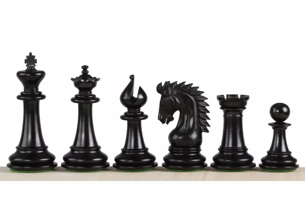 Figuras de ajedrez de ébano Sheikh 3.75 pulgadas