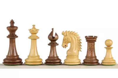 Figuras de ajedrez Sheikh Acacia de 4 pulgadas