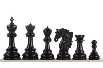 Dubliner Montgoy Figuras de ajedrez de ébano 5 pulgadas