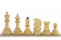 Figuras de ajedrez Dubrovnik Acacia india/Espino cerval 3,75 pulgadas - Bobby Fischer