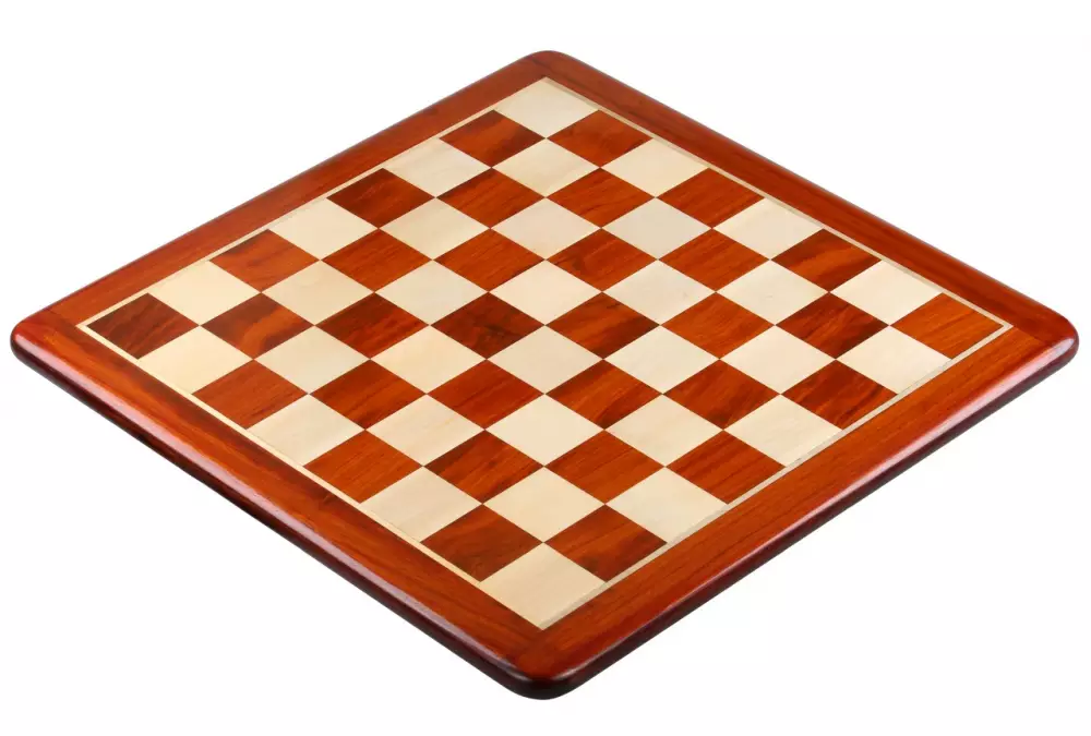 Tablero de ajedrez de madera maciza (53x53cm) - secoya/haya (campo de 55 mm)