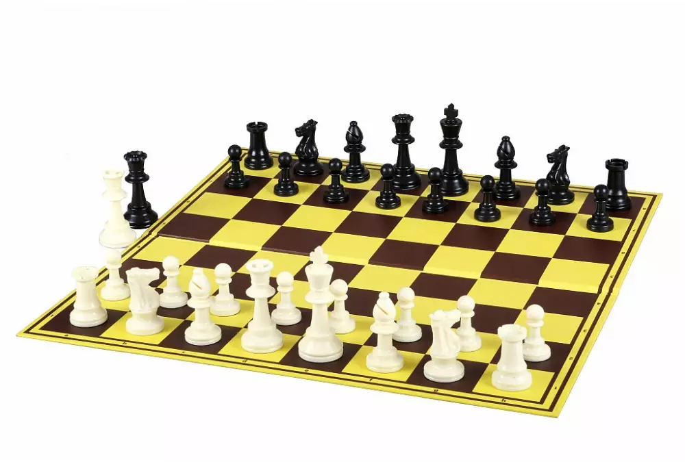 Chess Education at School Project Kit 2 (15 x tablero de ajedrez de cartón plegable con figuras +1 x tablero de ajedrez de demostración)