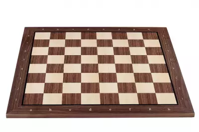 Tablero de ajedrez no 5 (con descripción) con marco de nogal negro/arce (marquetería) - Exclusivo