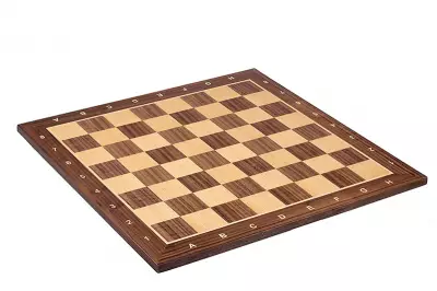 Tablero de ajedrez no 4 (con descripción) nogal/arce (marquetería)
