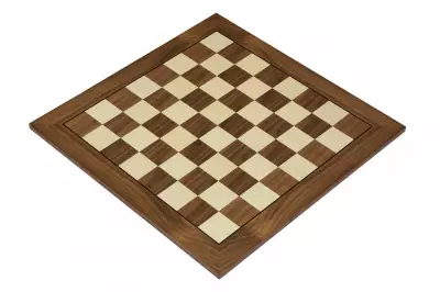 Tablero de ajedrez no 5+ con marco negro (sin descripción) nogal/arce (marquetería) - Exclusivo