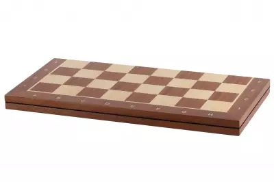 Tablero de ajedrez plegable no 6 (con descripción) caoba/arce (marquetería)