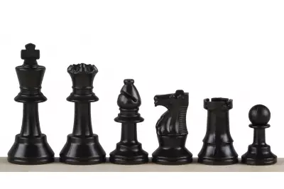 Figuras de ajedrez Staunton no 3, blanco/negro (rey 64 mm)