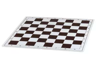 Tablero de ajedrez plegable de plástico n.o 6, blanco y marrón