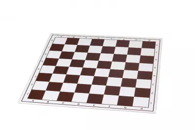 Tablero de ajedrez plegable de plástico 4+, blanco y marrón
