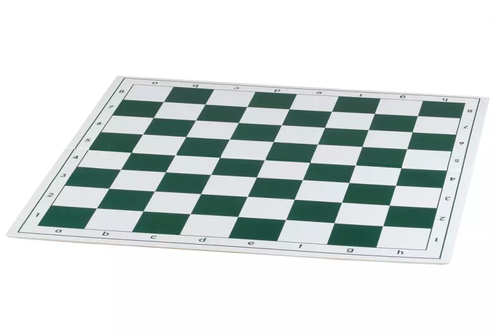 Tablero de ajedrez plegable de plástico n.o 6, blanco y verde